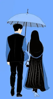 Gambar Kartun Muslimah Couple Romantis Pakai Payung Gambar Kartun Muslimah Couple Romantis Pakai Payung